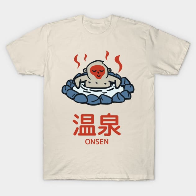 Snow Monkey Relaxing in Onsen T-Shirt by rarpoint